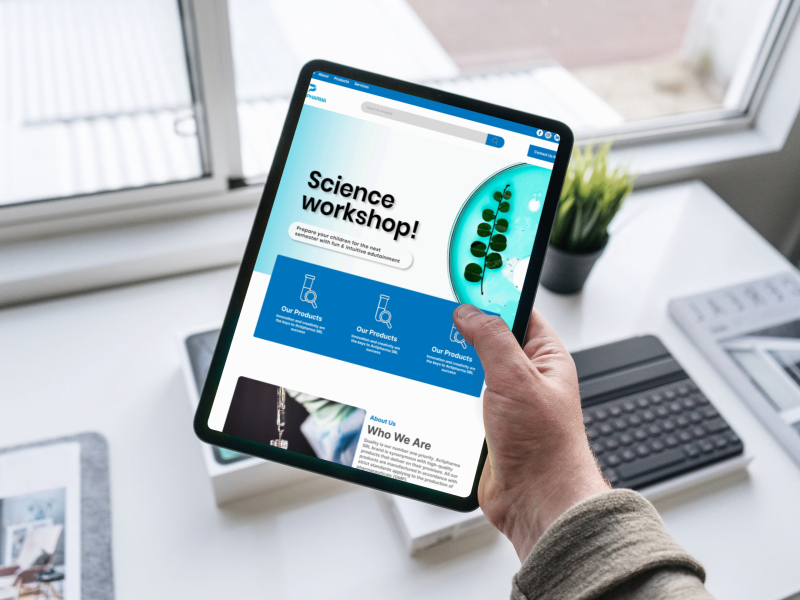tablet in hand mockup